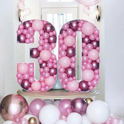 Birthday Figure Balloon Filling Box Large Number 1-9 Mosaic Balloon Frame Foam Cardboard For Birthday Party Anniversary Decor