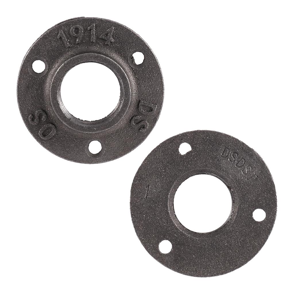 Floor Flange 1/2" 3/4" 1" Female Thread Pipe Flange Industrial Plastic Iron Pipe Fittings Garden Decorative Supplies