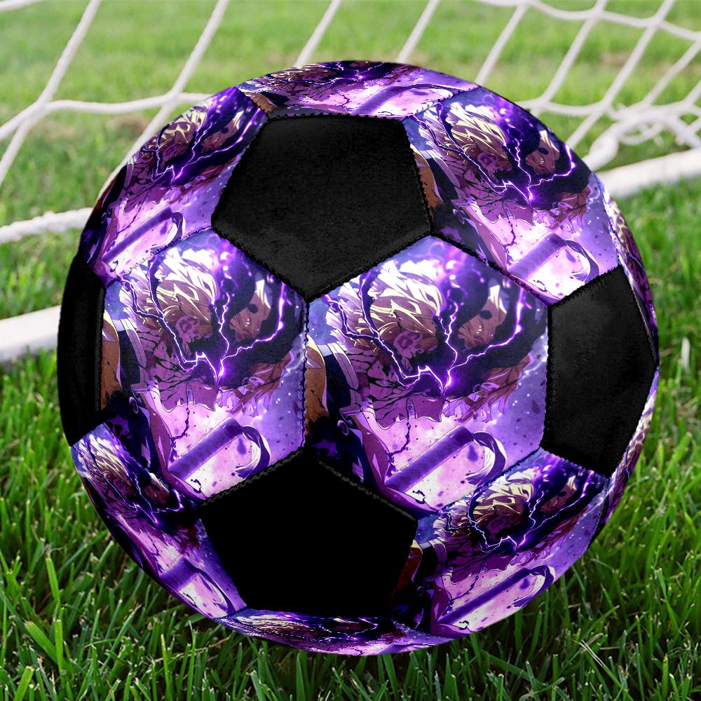 Soccer Ball Colorful Machine Stitched PVC Size 5 Team Training Competition Ready Durable High-Bounce Cool Sports Gift