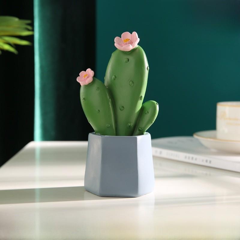 Resin Cactus Ornament For Creative Home Decoration Gift For Childrens Gift Day