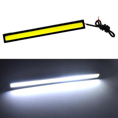 1X 17cm DRL DayLight Car COB Driving Fog Lamp Trunk DayTime Running Lights Auto Waterproof Turn Signal LED License Plate Light