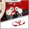 Hcilloend Carbon Fiber Air Conditioning Switch Panel Cover for New Fiat 500 Air Vent Switch Car Vent Switch Easy Interior Custom Carbon Fiber Look