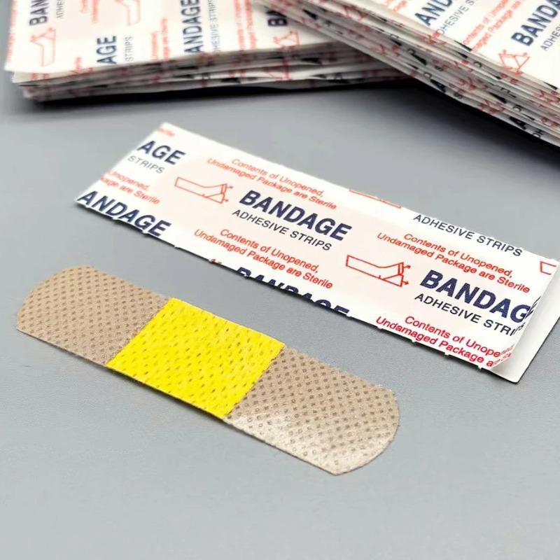 50/100Pcs Waterproof Breathable Adhesive Bandages – Soft Cushion Wound Plasters For First Aid, Home & Travel Use, Adults & Kids