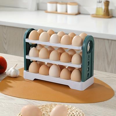 Contenitore per uova, portaoggetti laterale per frigorifero, contenitore per uova reversibile per uso domestico, contenitore per uova da cucina, per la conservazione delle uova
