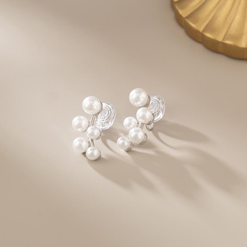 

Серьги с искусственным жемчугом, модные серьги с противомоскитными спиралями для женщин, без пирсинга