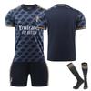 Real Madrid Auswärts Schwarz Nr. 7 Nr. 5 Trikots Kinder Erwachsene Sportbekleidung Herren und Damen Fußballuniformen