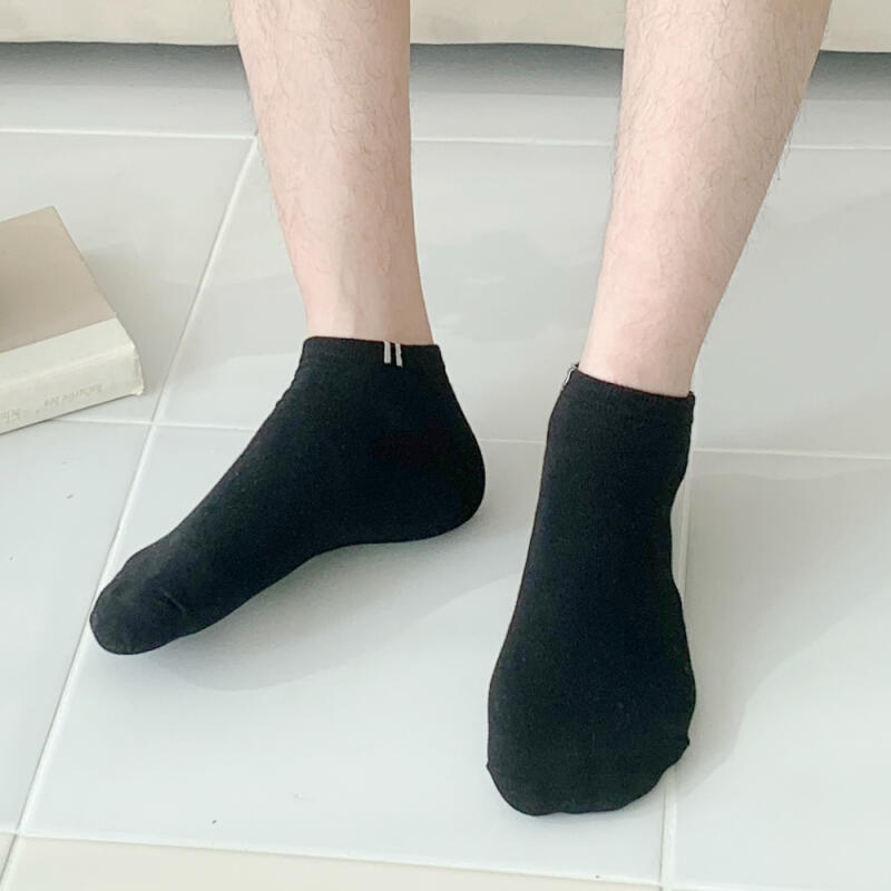 [10 Pairs Set] Men's One-Point Sneaker Socks
