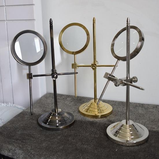 3er-Set Messinglupen mit verstellbarer Standlupe, Geschenk für Paar, Geschenk für Freundin, Geschenk für Vater, Geschenk für Ehemann, Geschenk für Ihn