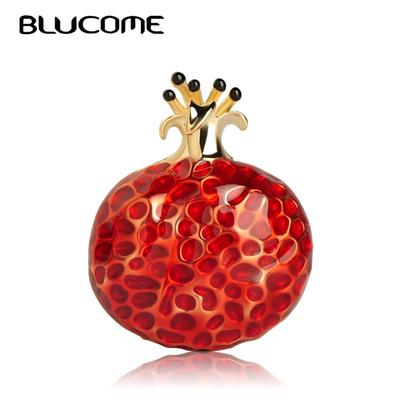 Enamel Fruit Shape Red Pomegranate Brooch Cute Gift Accessories Suit Lapel Pin Men Women's Clothing Badges Scarf Buckles