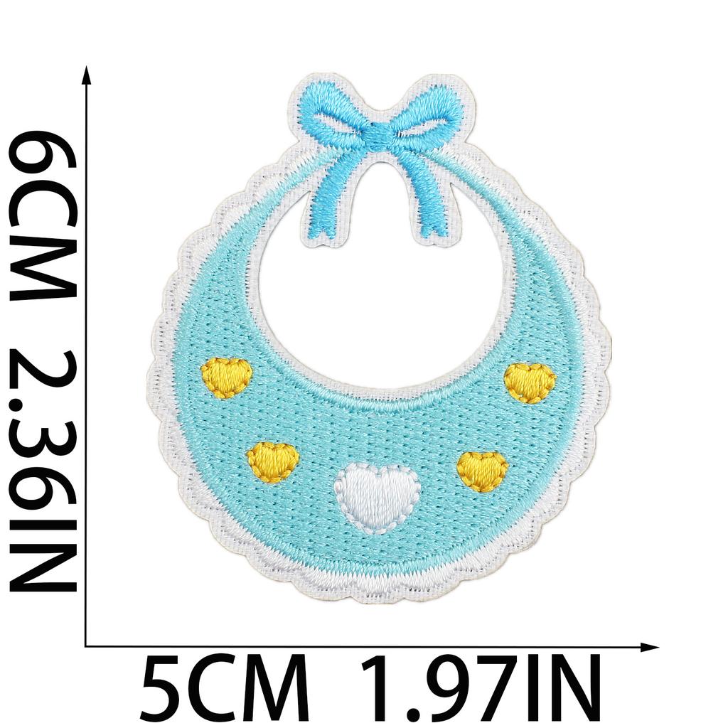 Female Treasure Toy Deer Decorative Embroidery Cloth Sticker Cartoon Bear Patch Sticker Saliva Pocket Milk Bottle Computer Embroidery Label Ironing