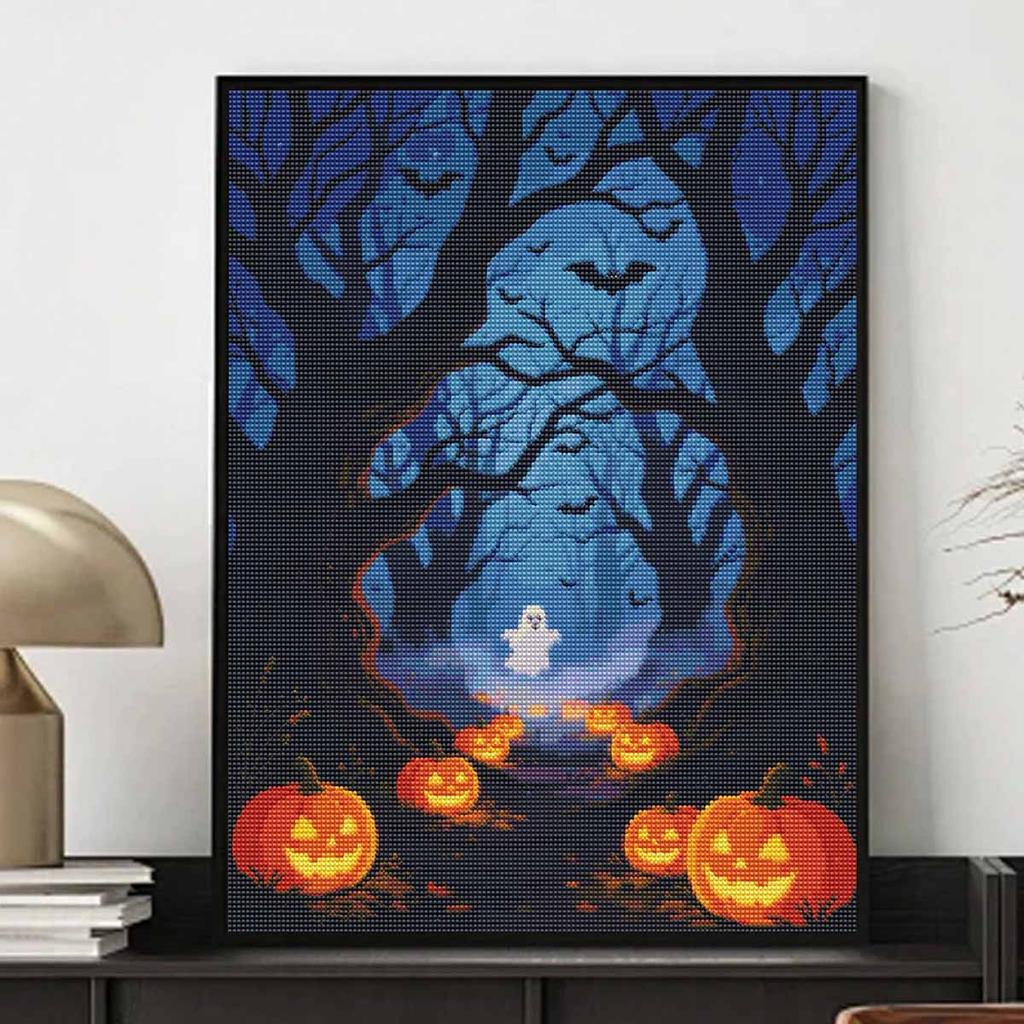 Halloween diamond painting kit pumpkin ghost forest handmade diy painting home decoration painting