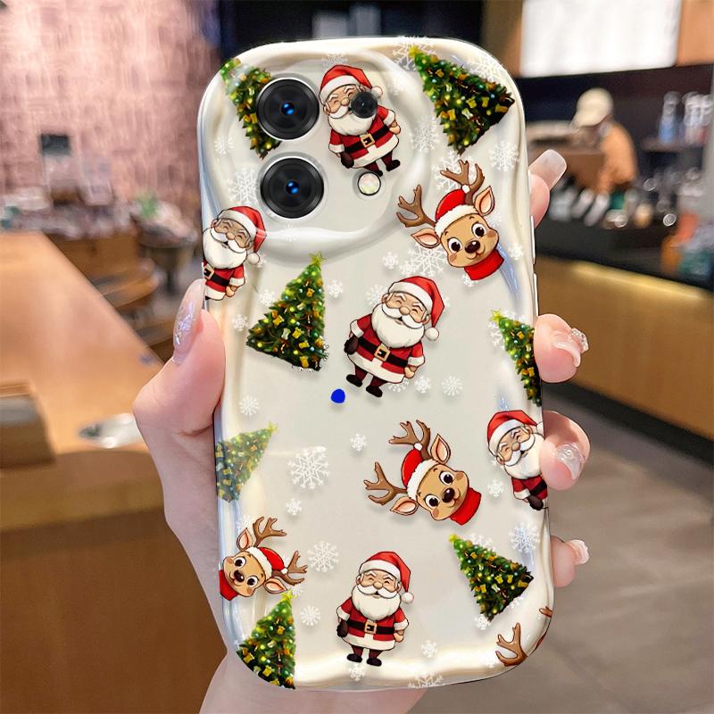 Santa Claus Snowman Christmas Gifts Phone Case for Redmi Note 13 12 11 ProPlus 10 9 Pro 14C 13C 12C 11S 10A K70 TPU Liquid Cover