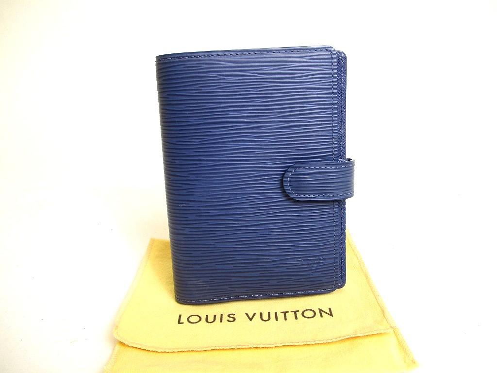 

Автентичні тримачі для документів LOUIS VUITTON Epi Blue з малим кільцем, обкладинка Agenda #a191, відремонтована