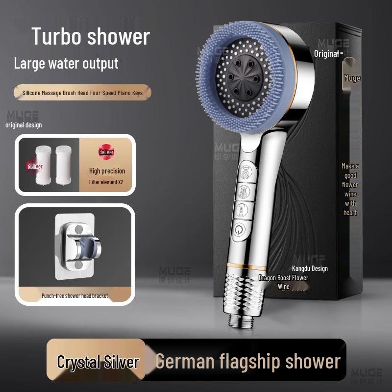 Filtered Booster Handheld Shower Head with Large Output