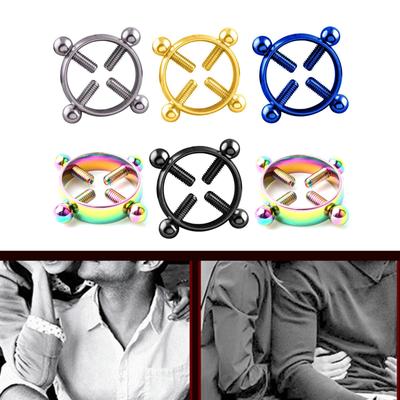 Nippelringe aus Edelstahl, Körperpiercing-Schmuck, verstellbare Nippelschutzringe, Klemmen, Nippelstecker für Frauen