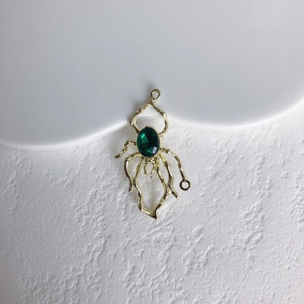 2pcs Alloy Pendants Spider Shape Colorful Unique Style Single Hole Pendants for Jewelry Making DIY Handmade Supplies Accessories