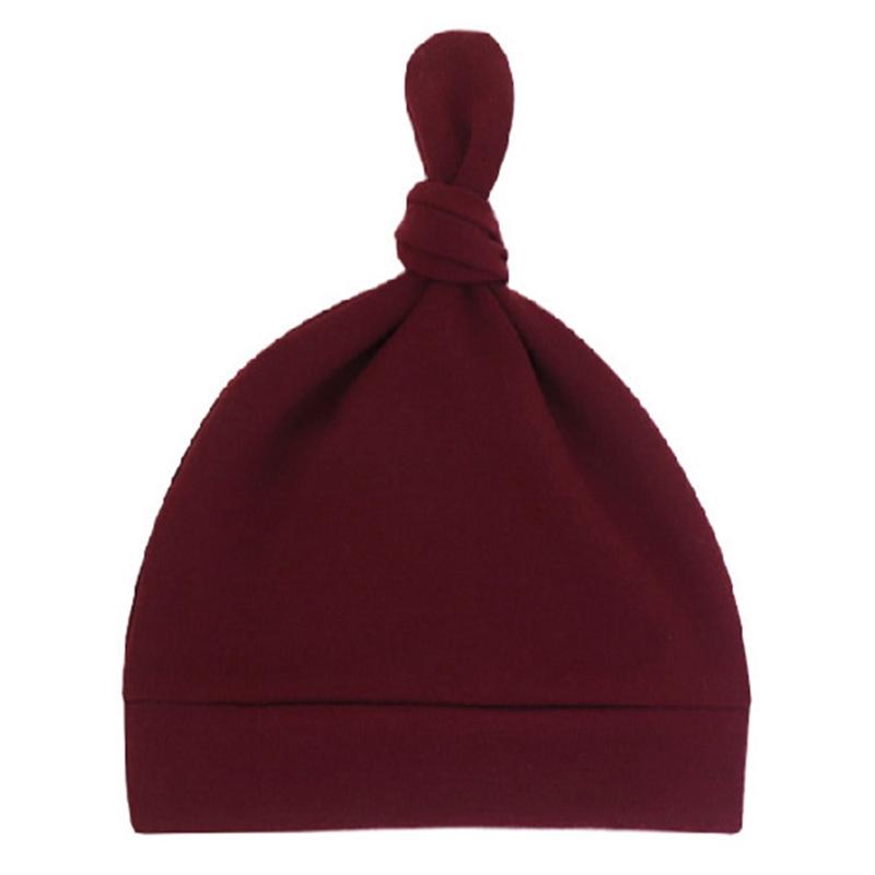 Шапочка-бини для новорожденных, однотонная мягкая и эластичная шапка для новорожденных, теплая шапка
