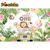 Mocsicka Safari Birthday Party Photography Background  Forest Jungle Baby Shower Children Customized Photo Backdrop Banner