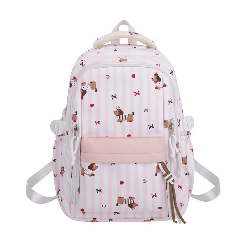 New high-value, fresh, sweet and cute puppy backpack, lightweight spring outing backpack for junior high school students
