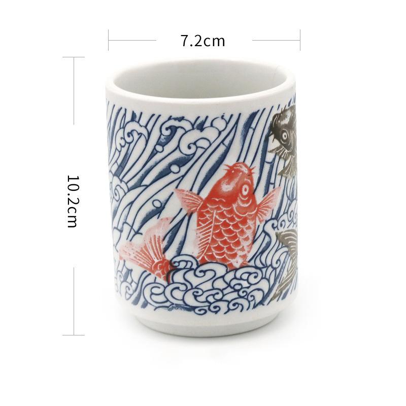 Japanese Style Ceramic Mugs 300ml Tea Wine Sushi Sake Cup Restaurant Decor Water Cup Coffee Mug Tea Cup Asian Culture Gift