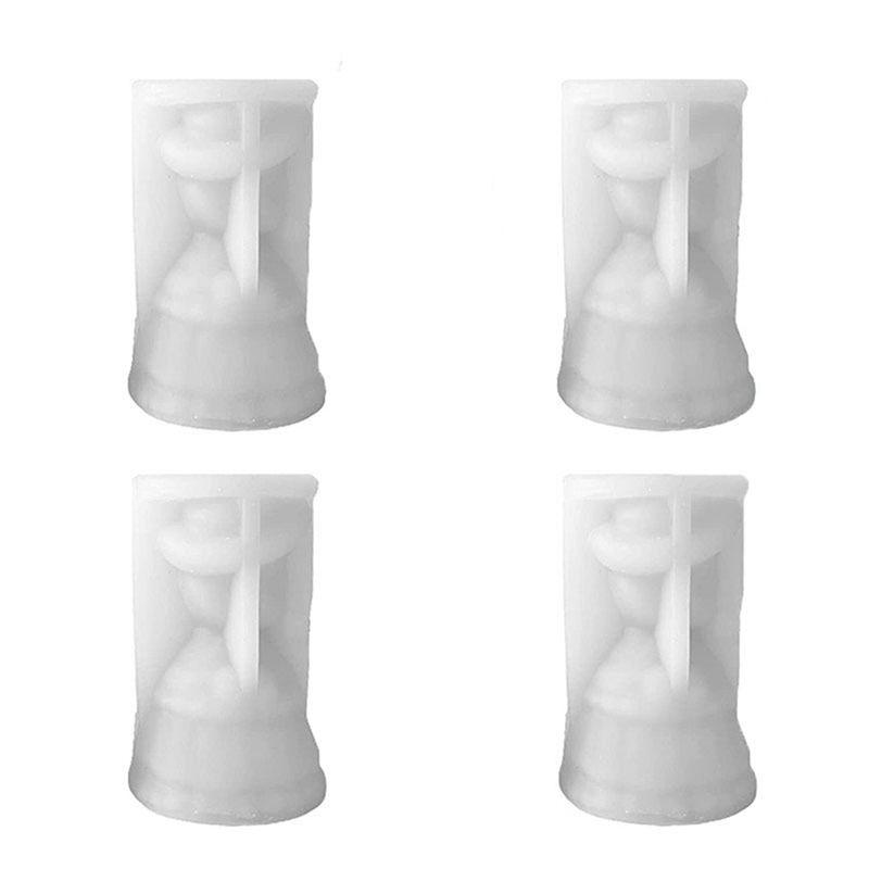 

Хорошие-4 шт. 3D Мультяшные Маленькие Девочки Конические Формы для Свечей Силиконовая Форма для Воска Ароматерапии Изготовление DIY Праздничные Подарки Свеча Мо белый