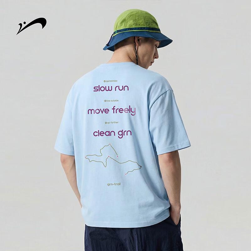 Guirenniao Men s Breathable Round Neck Cotton T-Shirt 2XL