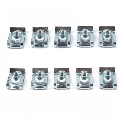 10 peças m4/m5/m6/m8 304 porca de clipe de aço inoxidável/palheta em u prendedor de clipe de velocidade kits variados porca de clipe de aço para carro de motocicleta