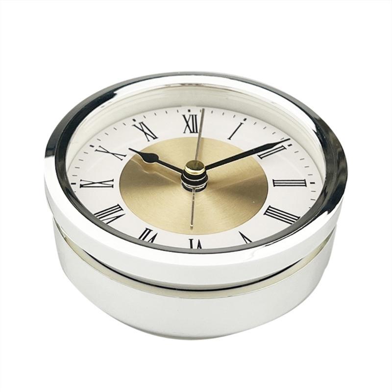 Modern Minimalists Alloy Alarm Clock Insert Quiet Operations Large Roman Numberals Clock Movement Easy Battery Access