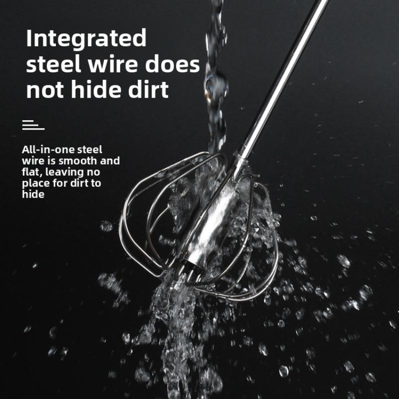 Stainless Steel Semi-automatic Egg Beater, Rotary Cream Egg Mixer, Household Manual Egg Beater