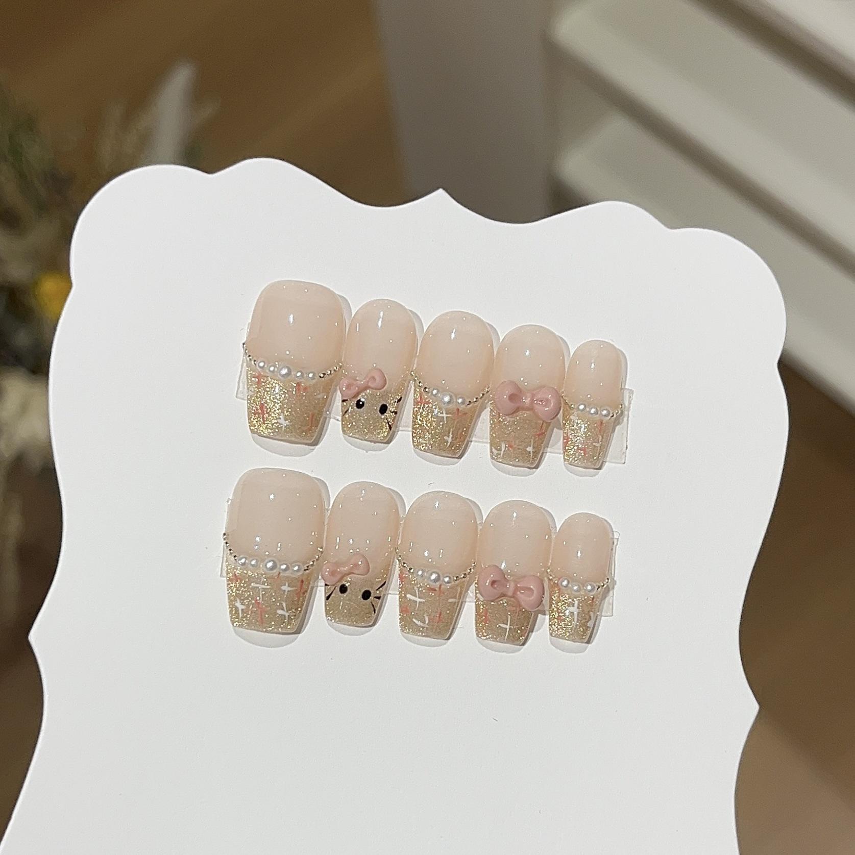 

Милые пончики Милый маленький Сянфэн расписанный вручную KT Flash шампанского Золотой кошачий глаз носить доспехи L