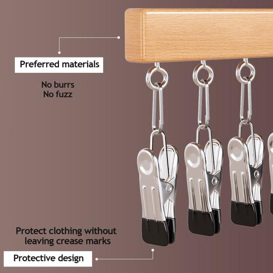 Closet Pants Hanger Closet Organizer with 10 or 12 Clips Space Saving Clothes Hanger for Leggings Pants Scarves Socks Hats Skirts Storage