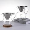 Time Hourglass Coffee Sharing Pot Hand Brewed Coffee High Borosilicate Glass Pot with Graded Stainless Steel Coffee Filter Pot