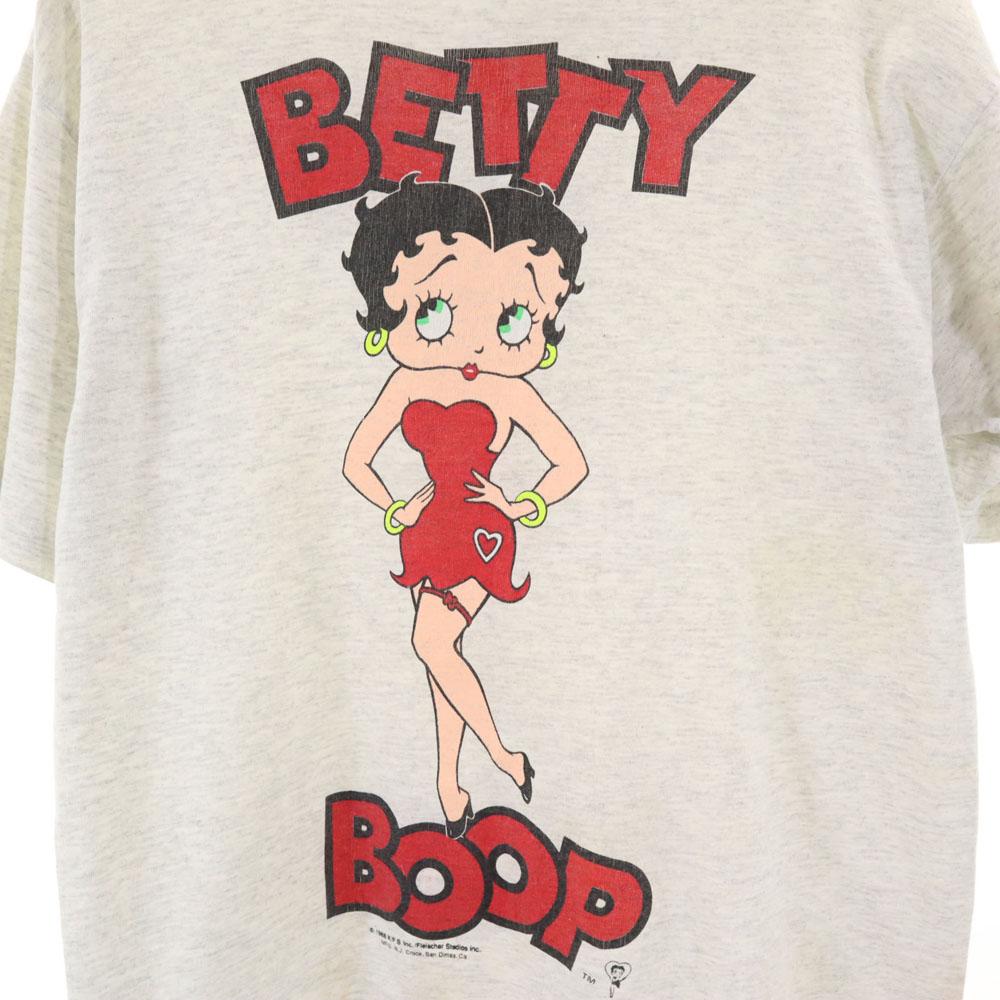 NJ CROCE 80s Made In USA Vintage Betty Boop Short Sleeve T-shirt Men's Used