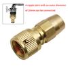 2pcs Brass Quick Connectors Water Hose Quick Connect Fittings for Expandable Garden Hose & Water Hose Repair Adaptor