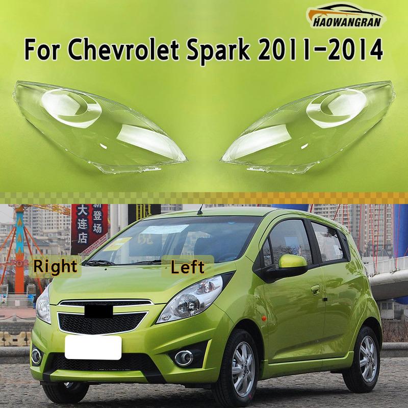 Transparent Headlight Cover Headlamp Lens Shell Replace Original Lampshade Plexiglass For Chevrolet Spark 2011 2012 2013 2014