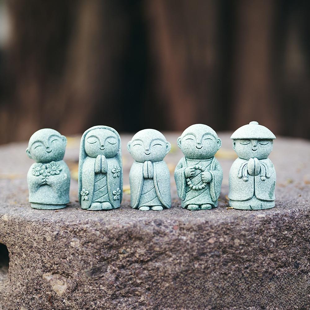 Creative Japanese Miniature Buddha Statue Exquisite Durable Buddha Sculpture Ksitigarbha Buddha Figurine Table Decor