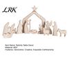 Indoor Nativity Figures Christmas Table Decorations, Wooden Scene Sculpture, Stable Baby Christian Ornaments Saint And Animal Figurines for