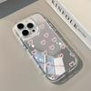 Minimalist Heart Pattern Mirror Soft Phone Case For iPhone 11 12 13 14 15 16 17 Pro Max Air X XR XS 7 8 15 Plus Shockproof Cover