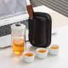 Yunde Travel Tea Set Ceramic One Pot Three Cups Event Celebration Souvenir High-end Tea Set Outdoor Tea Maker