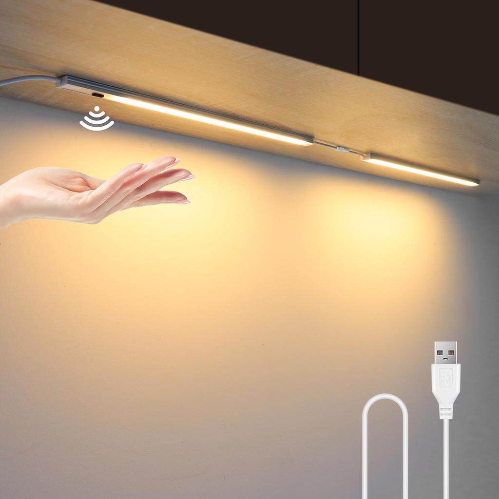 Lumină sub unitate Bucătărie LED Bar Lumină Cabinet Aluminiu Bandă Lumină Puternică Lampă Senzor Mișcare Fără Contact Pentru Dulap Blat