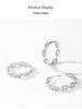 Tide S925 Sterling Silver Diamond Ear Hoops - Women's Punk Cold Style Fashion Earrings
