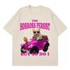 The Horrors Persist But So Do I Funny Hamster Meme Tshirt Unisex Unisex Casual Tshirt Shortsleeved Cotton Aesthetic Trend Tshirts