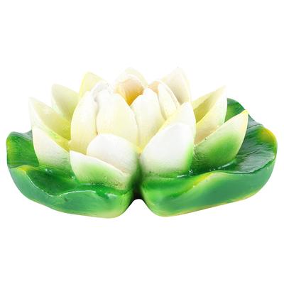 Artificial Water Floating Lotus Ornament Art Craft for Fish Pond Tanks Fountain Decoration