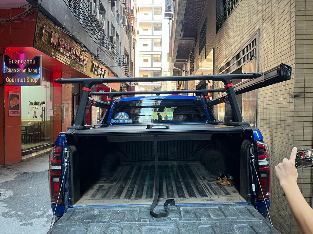 Adjustable Luggage Rack for Isuzu DMAX, Great Wall Cannon, Navara, and Reimai Pickup Truck Rear Bed Tent.
