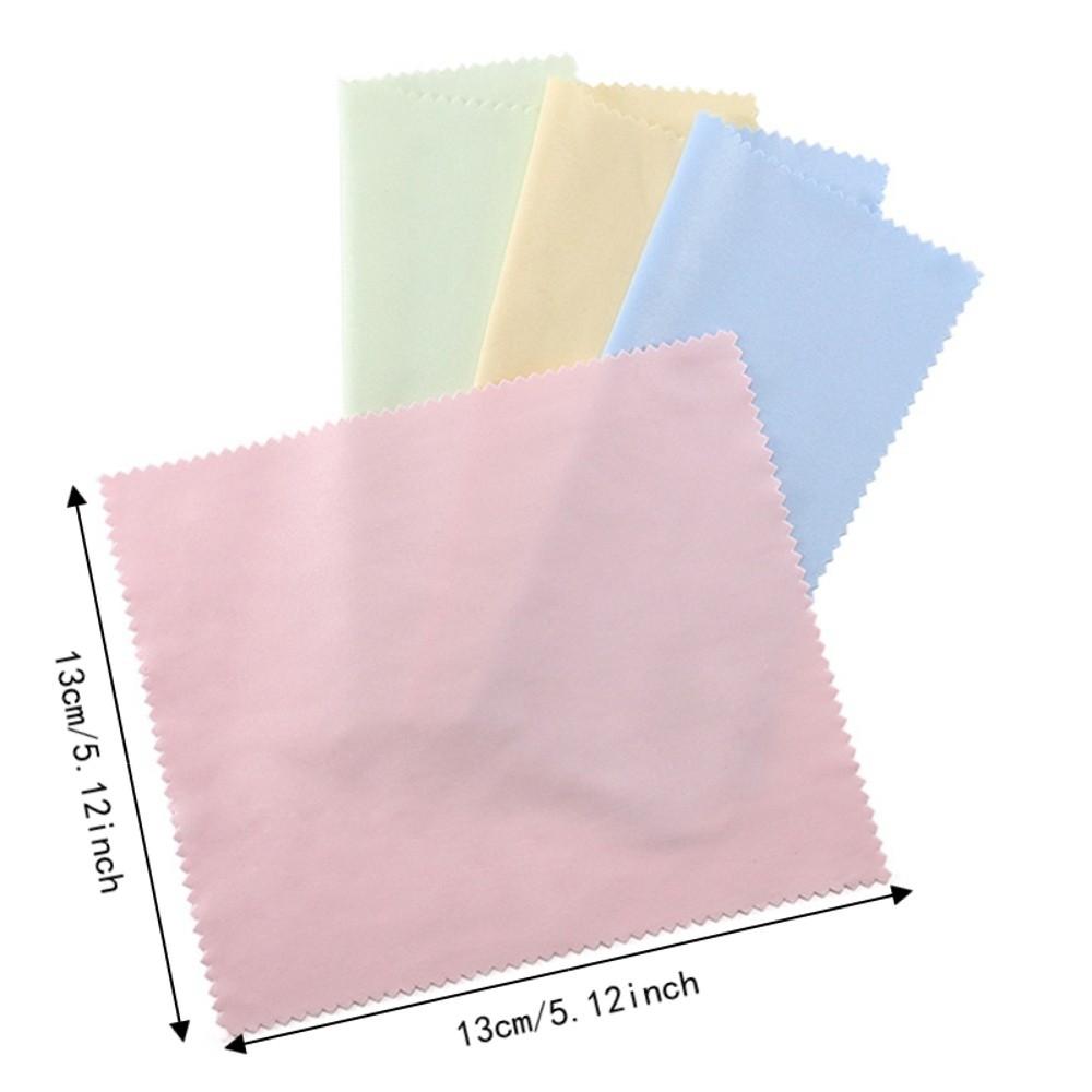 100pcs Thickened Knitting Microfiber Cleaning Cloths Washable Lens Cleaning Cloths Jewelry Store