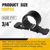 50XHeavy Duty Plastic Pipe Clamp For PEX Copper CPVC Pipe Hanger Support Fits 1/2 Inch And 3/4 Inch Pipes
