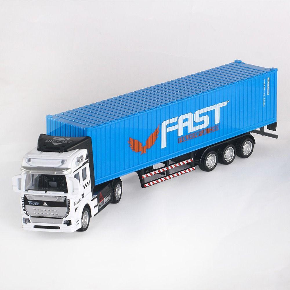Zinc Zinc Alloy Transport Vehicle Toy Plastic Kids Toys Container Transport Truck Toy  Parent-child