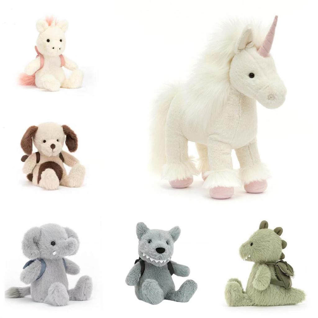 Jellycat Isadora Jednorožec Batoh Slon Dinosaurus Plyšová Hračka S Výplní Z Dutým Vláknem Pro Děti A Sběratele