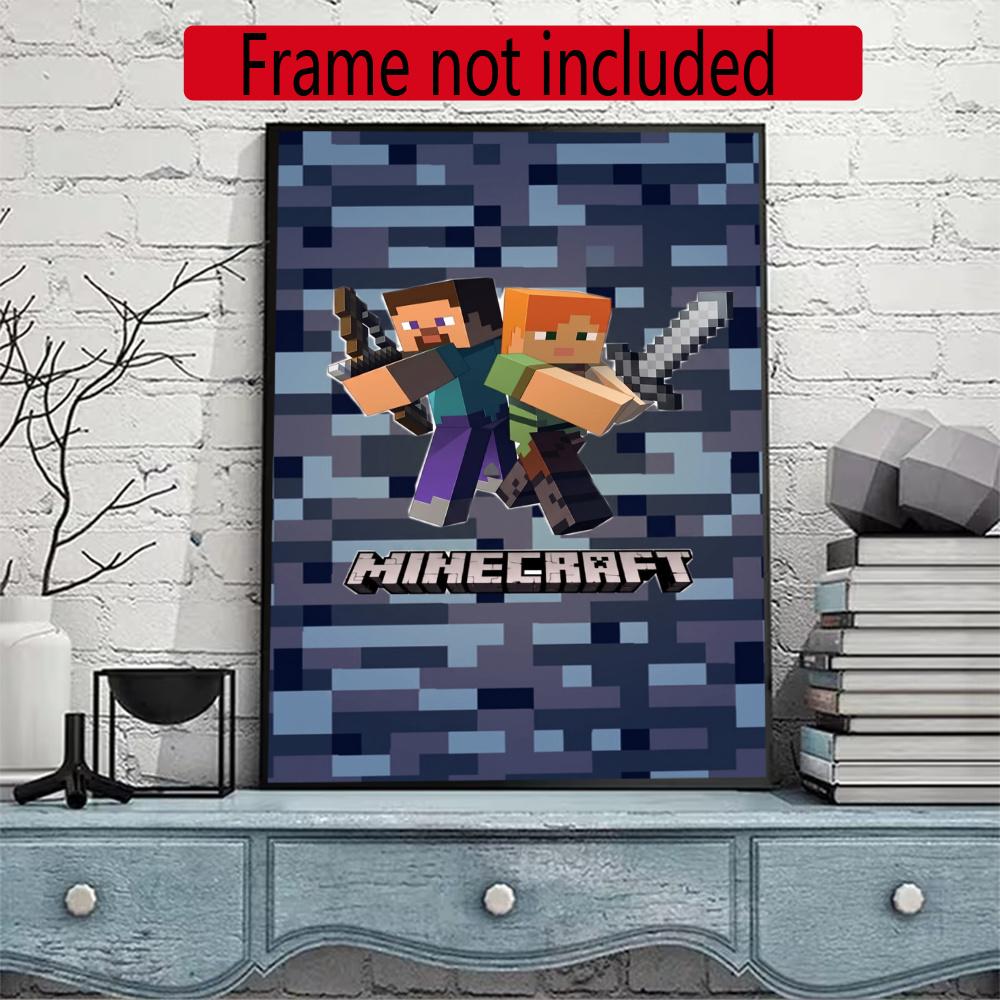 Minecraft 5D Diamond Painting Round Diamond Rhinestones Mosaic Diamond Embroidery Wall Paintings Rhinestones Gift Frameless