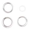Car Interior Panel HIMARKLIF Aluminum Alloy Air Conditioner Dial Cover Engine Start Ring for Jimny JB64W JB74W Silver